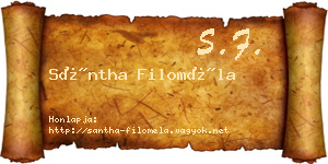 Sántha Filoméla névjegykártya